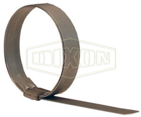 JS313 by Dixon Valve | JS-Series | Smooth I.D. Roll Over Type Clamp | 3/4" Band Width | 4" Clamp ID | Galvanized Steel Band | Box of 25