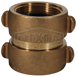 DFR1515F Dixon Cast Brass Double Female Swivel - Rocker Lug - 1-1/2" Female NST(NH) Swivel x 1-1/2" Female NST(NH) Swivel