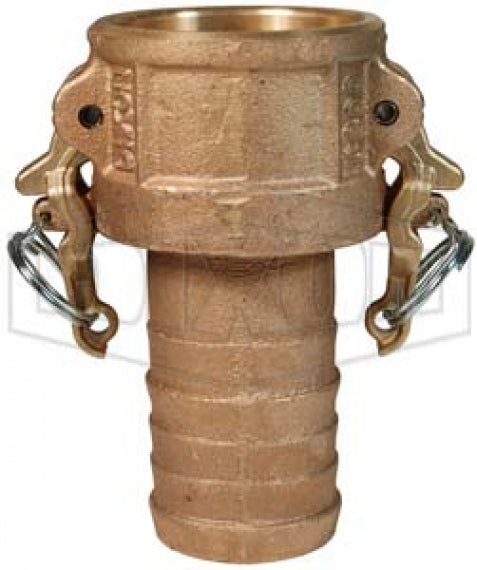 BC075 by Dixon Valve | Boss-Lock Cam & Groove Coupler | Type C | 3/4" Coupler x 3/4" Hose Shank | Brass