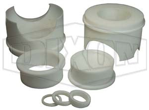 BV-3SVFRK300 Dixon Valve 3" Multi-Port Sanitary Stainless Steel Ball Valve Repair Kit - Seat: Virgin PTFE
