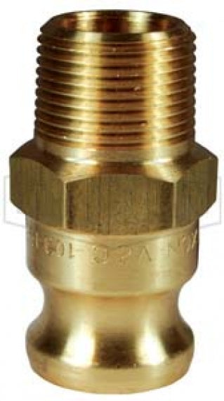 75-F-BR by Dixon Valve | Cam & Groove Adapter | Type F | 3/4" Adapter x 3/4" Male NPT | Brass