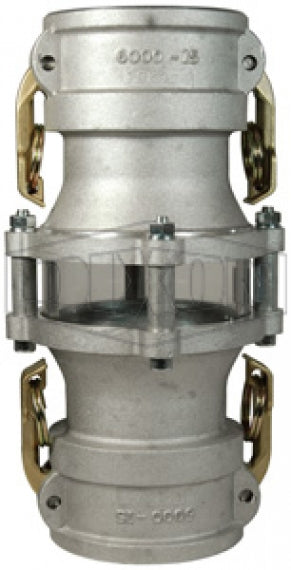 3544CC by Dixon Valve | Cam & Groove In-Line Sight Glass | 4" Coupler x 4" Coupler | Aluminum