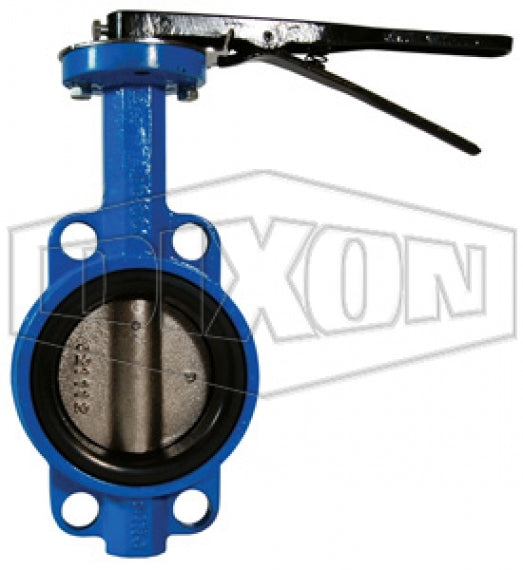 IBFVW400 by Dixon Valve | Butterfly Valve | Wafer Style | 4" 150# Flange | Nitrile Rubber Liner | Nickel Plated Iron Disc | Ductile Iron