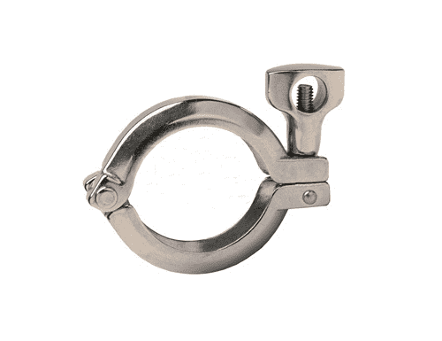 13MHHV200 Dixon Valve 304 Stainless Steel Sanitary 2" Pipe Size Schedule 5S and 10S Single Pin Heavy Duty Clamp
