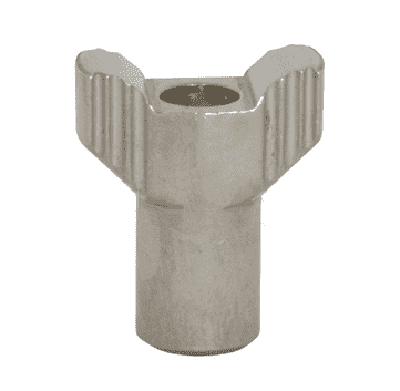 13WNS Dixon Valve Sanitary 304 Stainless Steel Serrated Wing Nut: 5/16"-18 (Pack of 50)