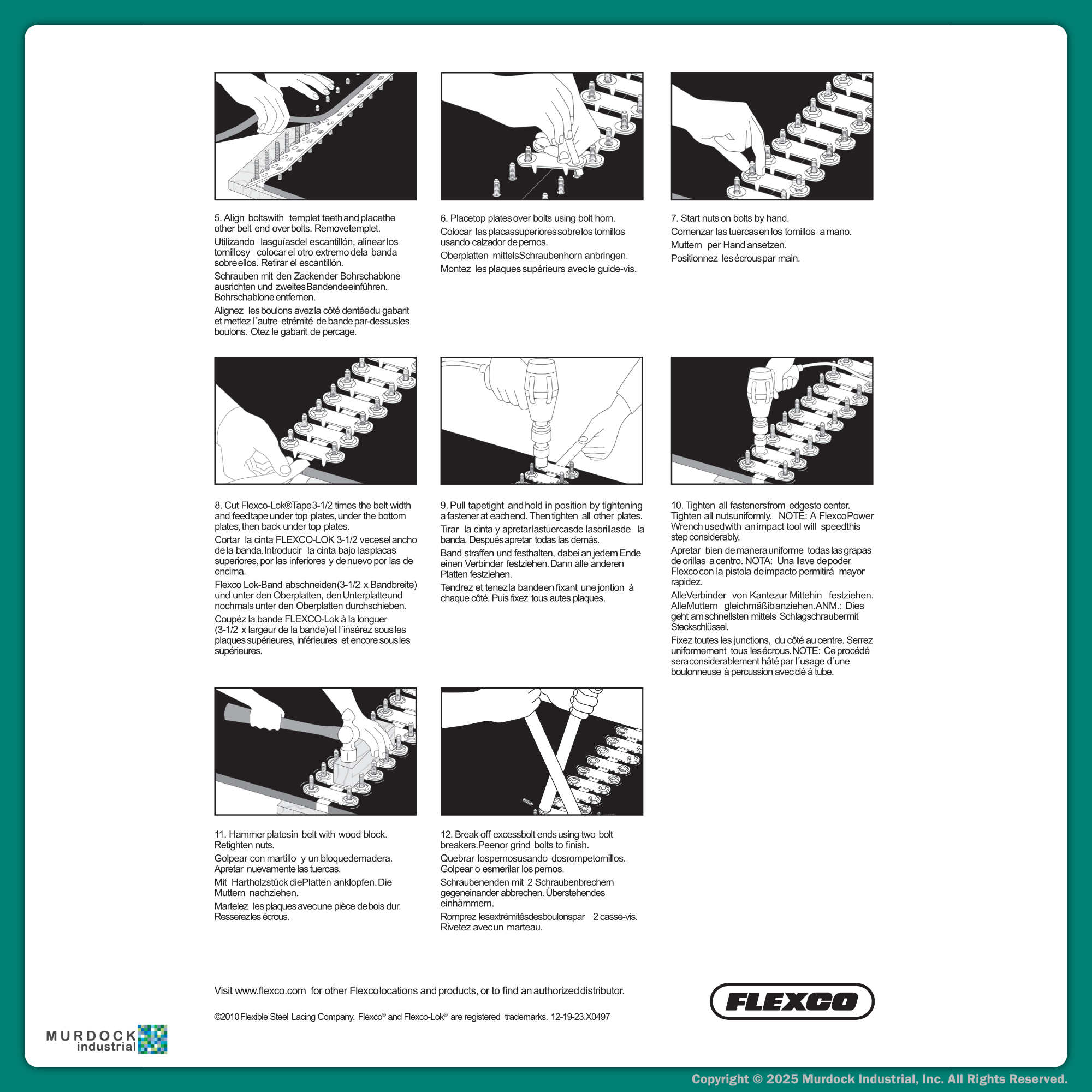 140C by Flexco | #20012 | Bolt Fasteners | Steel | Bucket of 100