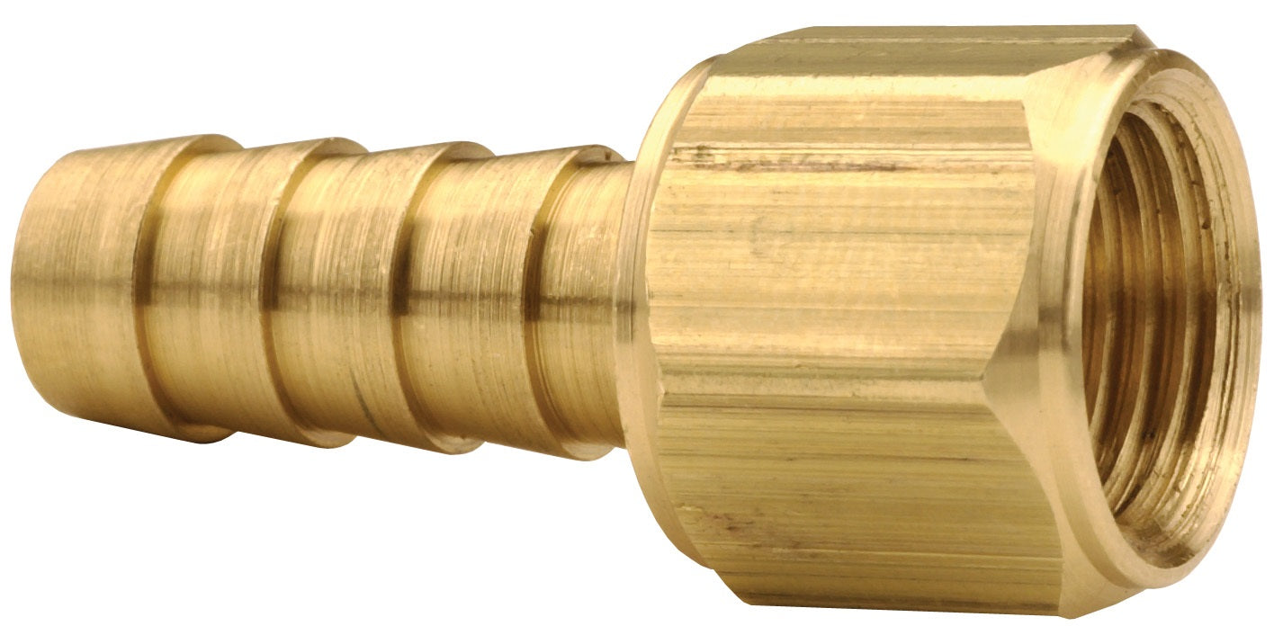 1450609K by Dixon Valve | Hose Barb Insert | Female 37° JIC Swivel | 3/8" Tube OD | 3/8" Hose ID x 3/8" Female JIC | Brass