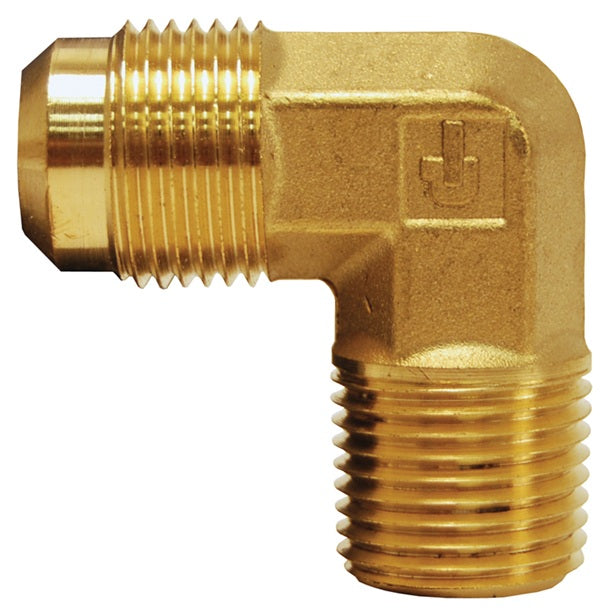 149F-4-2 by Dixon Valve | SAE 45° Flare Male Adapter | 90° Elbow | 1/4" Male SAE 45° Flare x 1/8" Male NPT | Brass