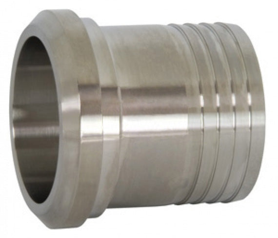 14AHR-G150 Dixon Valve Plain Bevel Seat Rubber Hose Adapter - 1-1/2" Tube OD - 304 Stainless Steel