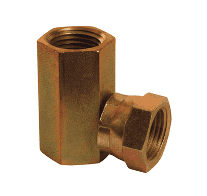 1502-4-4 Dixon Valve Zinc Plated Steel 90 deg. 1/4"-18 Female NPTF x 1/4"-18 Female NPSM Swivel Nut