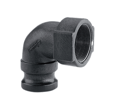 200A90 by Banjo | Cam Lever Coupling | Part A | 2" Male Adapter x 2" Female NPT | 90° Elbow | 225 PSI | Gasket: EPDM | Polypropylene | Pack of 10