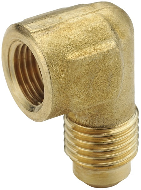 150F-6-6 by Dixon Valve | SAE 45° Flare Female Adapter | 90° Elbow | 3/8" Male SAE 45° Flare x 3/8" Female NPT | Brass