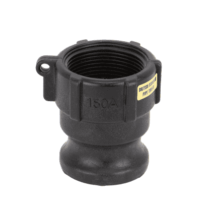 150AB by Banjo | Cam Lever Coupling | Part A | 1-1/2" Male Adapter x 1-1/2" Female Pipe Thread/BSP | 225 PSI | Polypropylene | Pack of 10