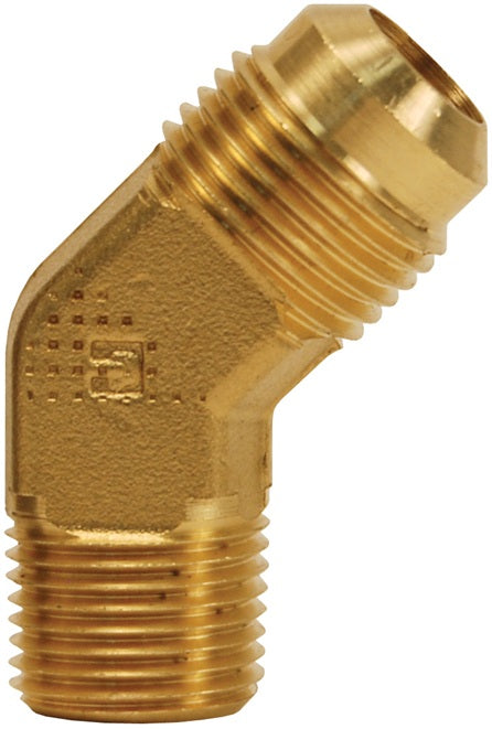 159F-6-6 by Dixon Valve | SAE 45° Flare Male Adapter | 45° Elbow | 3/8" Male SAE 45° Flare x 3/8" Male NPT | Brass