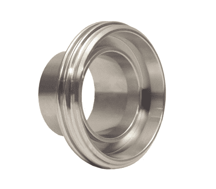 15A-R400DIN Dixon Valve Bradford Sanitary European Fitting - 316 Stainless Steel DIN Welding Male - 4" Tube OD - 100 DN Size