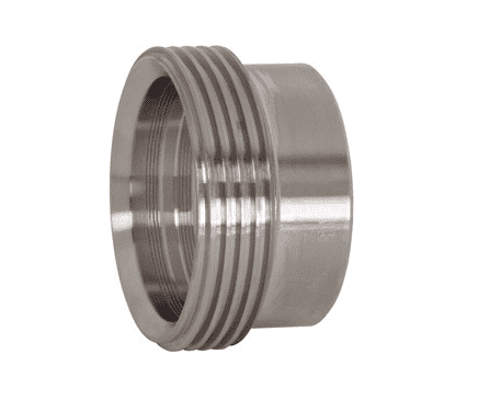 15R-G400 Dixon Valve 304 Stainless Steel Sanitary Recessless Threaded Bevel Seat Ferrule for Expanding - 4" Tube OD