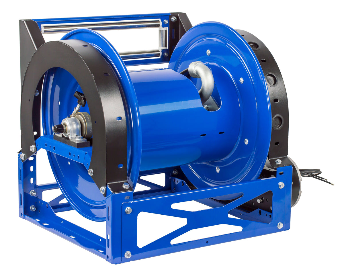1660-1124-E by Coxreels | 1600 Series | 3,000 PSI Motor Driven Hose Reel | 12V DC 1/3 HP Electric Motor | 1" Hose ID | Steel | 100ft Capacity, Hose Not Included