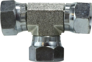 16031616 by Midland | Hydraulic Swivel Union | 1" Female NPSM x 1" Female NPSM x 1" Female NPSM | Tee | Steel