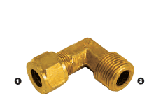 169-04-02 by AdaptAll | -04 Compression x -02 Male BSPT | 90° Elbow | Brass