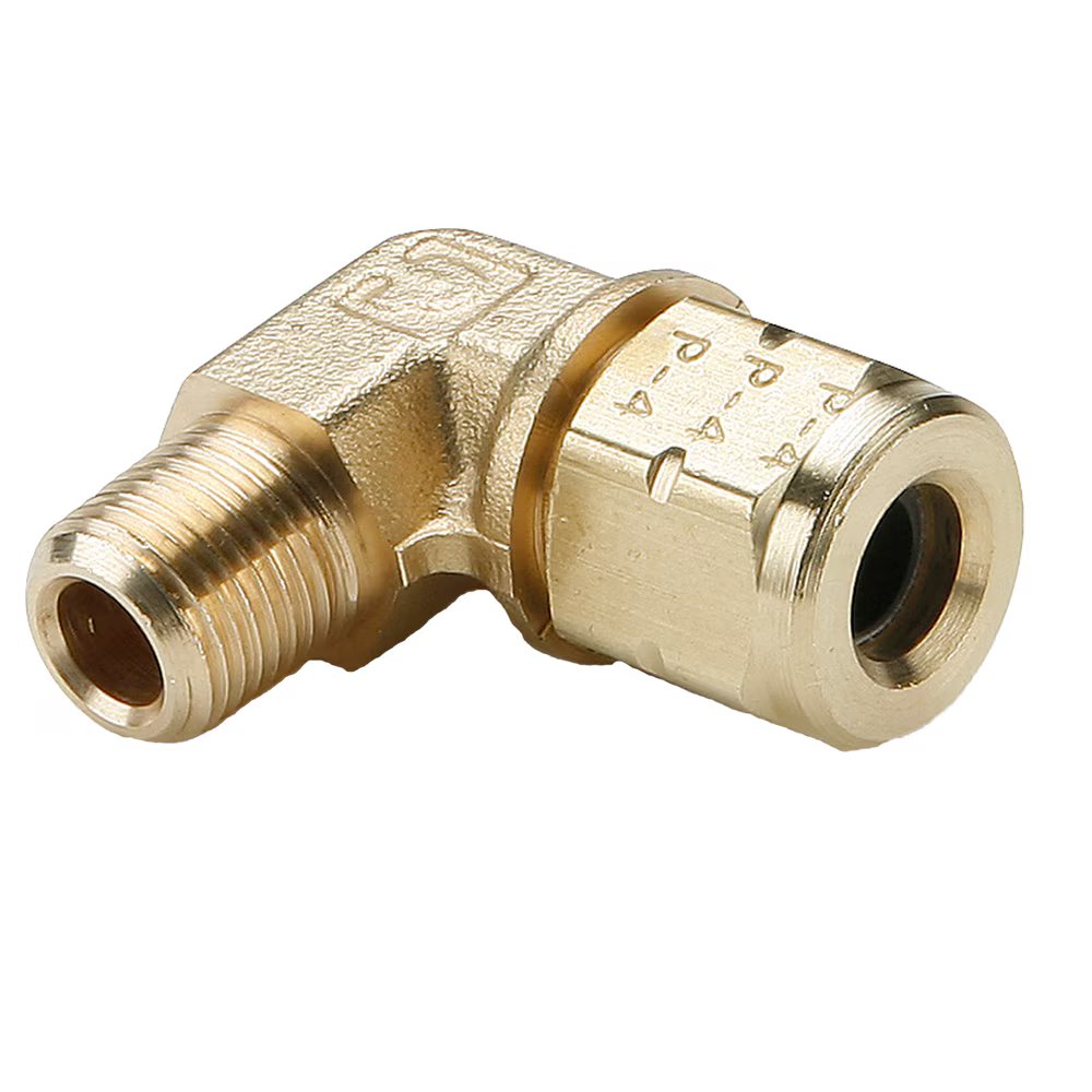 169VL-10-8 by Parker | Vibra-Lok Fittings | 5/8" Tube Size x 1/2" Male Pipe Thread | 90° Elbow | Brass | Pack of 10