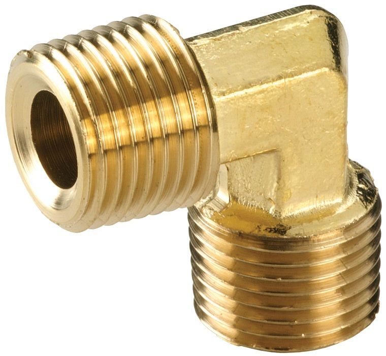 1690808C by Dixon Valve | Male Pipe Nipple | 90° Elbow | 1/2" Male NPTF x 1/2" Male NPTF | Forged Brass