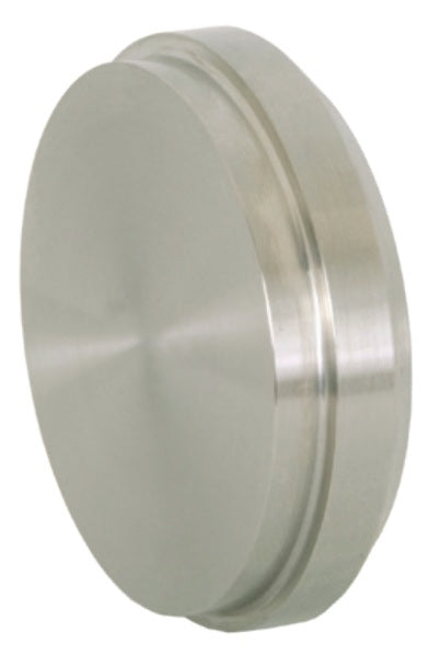 16A-G400 Dixon Valve 304 Stainless Steel Sanitary Plain Bevel Seat Solid End Cap - 4" Tube OD