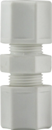 17064P (17-064P) by Midland | Plastic Compression Fitting | Union | 1/4" Tube OD x 1/4" Tube OD | Straight | Polypropylene