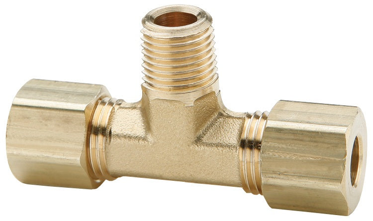 172C-0602 by Dixon Valve | Compression Fitting | Male Branch Tee | 1/8" Male Pipe x 3/8" Tube OD x 3/8" Tube OD | Brass