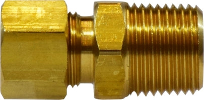 18180L by Midland | Compression Fitting | Light Pattern | 1/4" Tube OD x 1/4" Male NPTF | Adapter | Brass