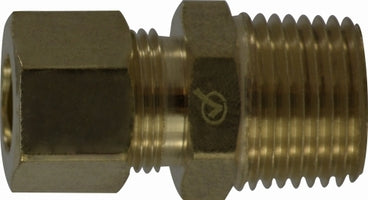 700068-0704 by Midland | Lead Free Compression Fitting | 7/16" Tube OD x 1/4" Male Pipe | Adapter | Brass | Replaces: 18192LF / 18-192LF