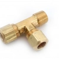 700071-0604 by Midland | Lead Free Compression Fitting | 3/8" Tube OD x 1/4" Male Pipe | Run Tee | Brass | Replaces: 18279LF