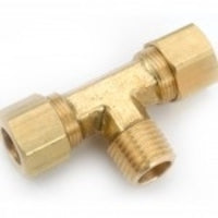 700072-0604 by Midland | Lead Free Compression Fitting | Branch | 3/8" Tube OD x 1/4" Male Pipe | Tee | Brass | Replaces: 18296LF