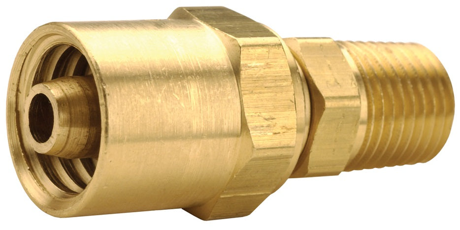 1836118K by Dixon Valve | Reusable Fitting | Male Stem & Ferrule Set (Unassembled) | 3/8" Hose ID | 11/16" Hose OD | 1/2" Male NPTF | Brass