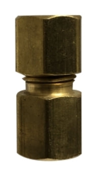 700093-0404 by Midland | Lead Free Compression Fitting | 1/4" Tube OD x 1/4" Female Flare | Adapter | Brass | Replaces: 18502LF