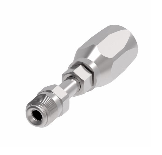 190111-7-6S Aeroquip by Danfoss | SAE Male Inverted Flare 100R5 Reusable Hose Fitting | -07 SAE Male Inverted Flare x -06 Reusable Hose End | Steel