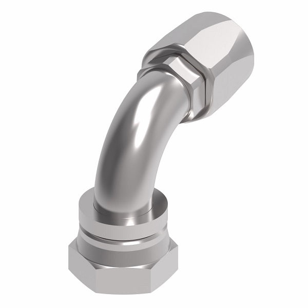 190261-16S Aeroquip by Danfoss | Female 37° JIC Swivel Short Drop 90° Elbow 100R5 Reusable Hose Fitting | -16 Female 37° JIC Swivel x -16 Reusable Hose End | Steel