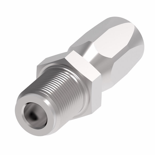 190277-4S Aeroquip by Danfoss | Male Inverted Flare 100R5 Reusable Hose Fitting | -04 Male Inverted Flare x -04 Reusable Hose End | Steel