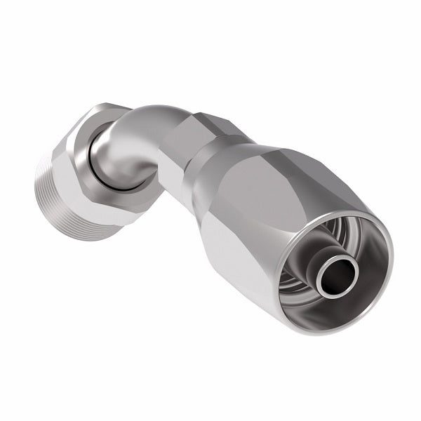 190371-6S Aeroquip by Danfoss | Male Inverted Flare 45° Elbow 100R5 Reusable Hose Fitting | -06 Male Inverted Flare x -06 Reusable Hose End | Steel