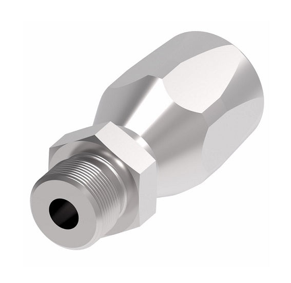 190463-10S Aeroquip by Danfoss | SAE Male ORB 100R5 Reusable Hose Fitting | -10 Male O-Ring Boss x -10 Reusable Hose End | Steel