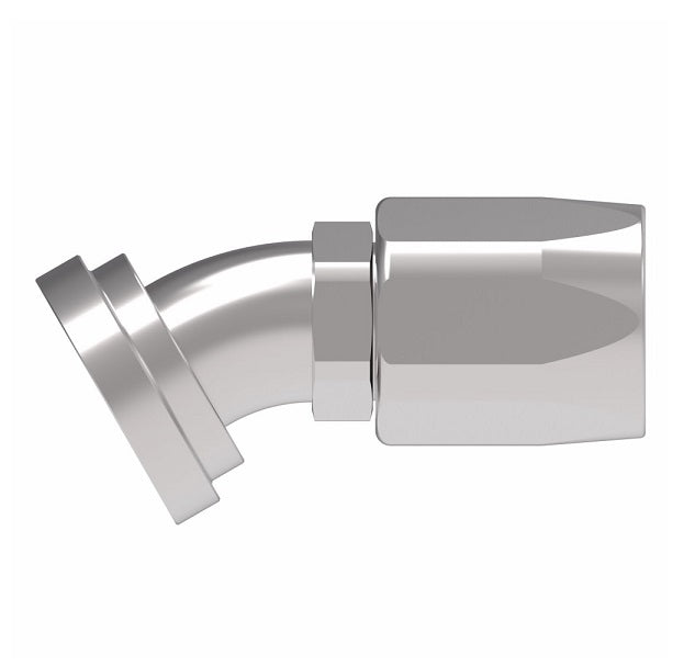 190846-24S Aeroquip by Danfoss | SAE Code 61 Split Flange 30° Elbow (SAE J518) 100R5 Reusable Hose Fitting | -24 Code 61 Split Flange x -24 Reusable Hose End | Steel