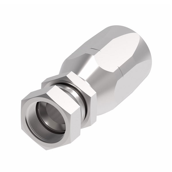 190933-8-8S Aeroquip by Danfoss | Female 37° JIC Swivel Spiral Skive Style Reusable Hose Fitting | -08 Female 37° JIC Swivel x -08 Reusable Hose End | Steel