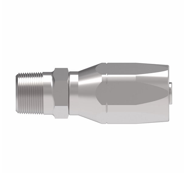 190934-8-8S Aeroquip by Danfoss | Male Pipe Spiral Skive Style Reusable Hose Fitting | -08 Male Pipe x -08 Reusable Hose End | Steel