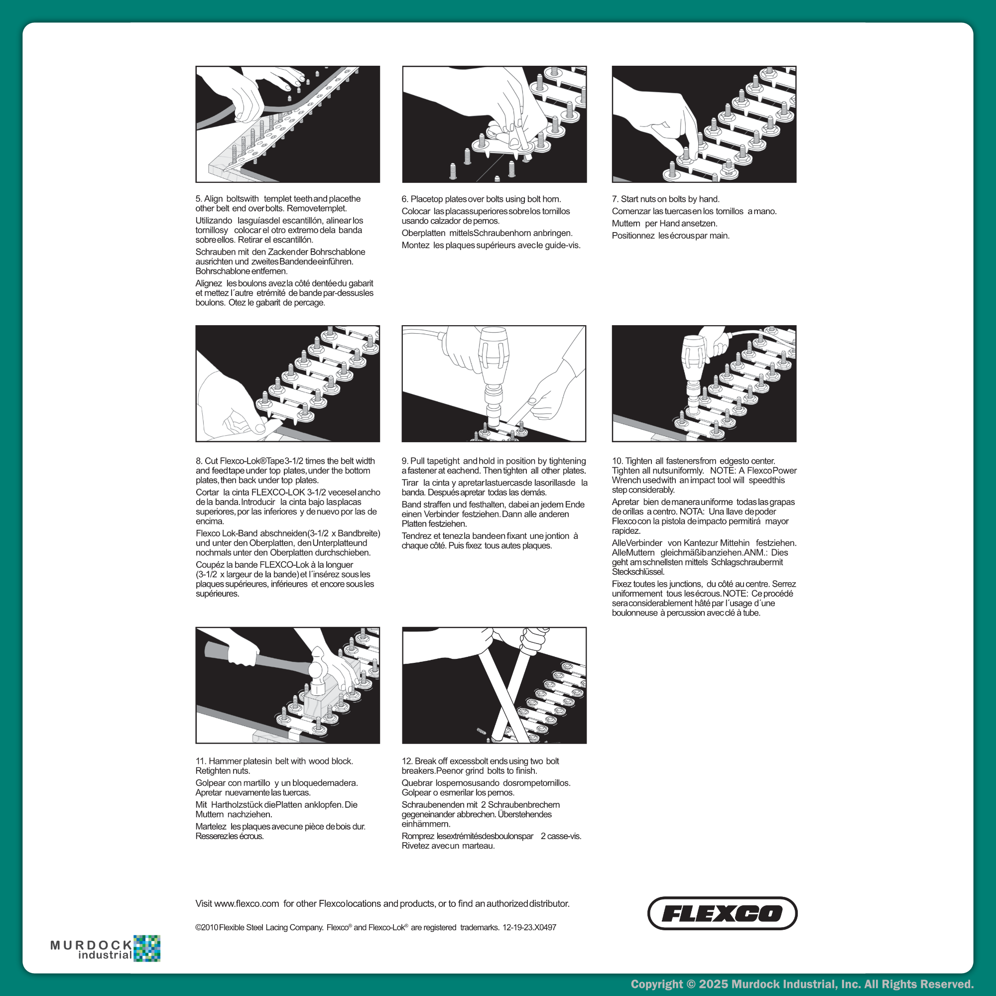 190C by Flexco | #20013 | Bolt Fasteners | Steel | Bucket of 100