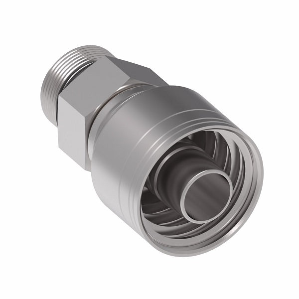 1AA20MB20 Aeroquip by Danfoss | 1 & 2 Wire TTC Male Boss O-Ring (MB) Crimp Fitting | -20 Male Boss O-Ring x -20 Hose Barb | Steel