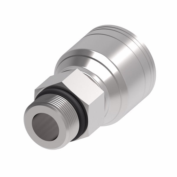 1AA8MB10TZ Aeroquip by Danfoss | 1 & 2 Wire TTC Male Boss O-Ring (MB) Crimp Fitting | -08 Male Boss O-Ring x -10 Hose Barb | Zinc-Nickel Plated Steel