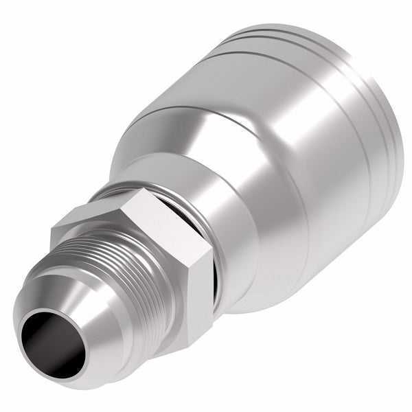1AA6MJ6 Aeroquip by Danfoss | 1 & 2 Wire TTC Male JIC 37° (MJ) Crimp Fitting | -06 Male JIC 37° x -06 Hose Barb | Steel