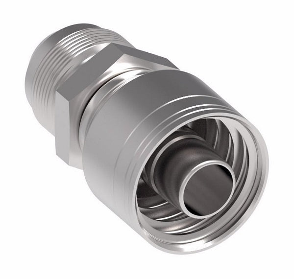 1AA4MJ4 Aeroquip by Danfoss | 1 & 2 Wire TTC Male JIC 37° (MJ) Crimp Fitting | -04 Male JIC 37° x -04 Hose Barb | Steel