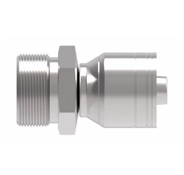 1AA20MR16 Aeroquip by Danfoss | 1 & 2 Wire TTC Male ORS (MR) Crimp Fitting | -20 Male O-Ring Face Seal x -16 Hose Barb | Steel
