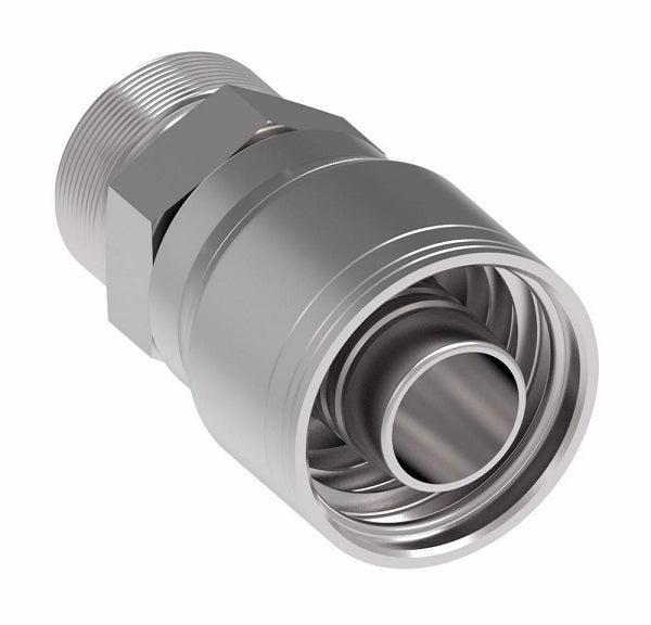 1AA6MR6 Aeroquip by Danfoss | 1 & 2 Wire TTC Male ORS (MR) Crimp Fitting | -06 Male O-Ring Face Seal x -06 Hose Barb | Steel