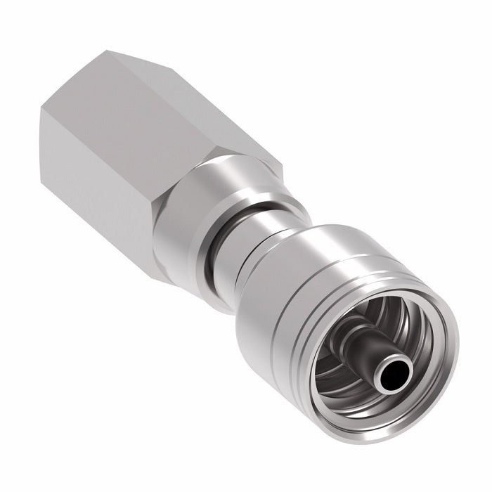 1AA6PF6 Aeroquip by Danfoss | 1 & 2 Wire TTC Female Pipe Swivel Crimp Fitting (PF) | -06 Female Pipe Swivel x -06 Hose Barb | Steel